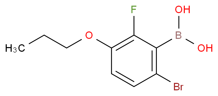 6-溴-2-氟-3-丙氧基苯硼酸_分子结构_CAS_1072951-85-9)