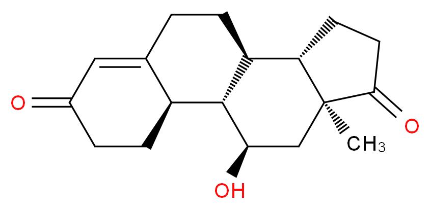 (1S,2R,10S,11S,15S,17R)-17-hydroxy-15-methyltetracyclo[8.7.0.0<sup>2</sup>,<sup>7</sup>.0<sup>1</sup><sup>1</sup>,<sup>1</sup><sup>5</sup>]heptadec-6-ene-5,14-dione_分子结构_CAS_6615-00-5