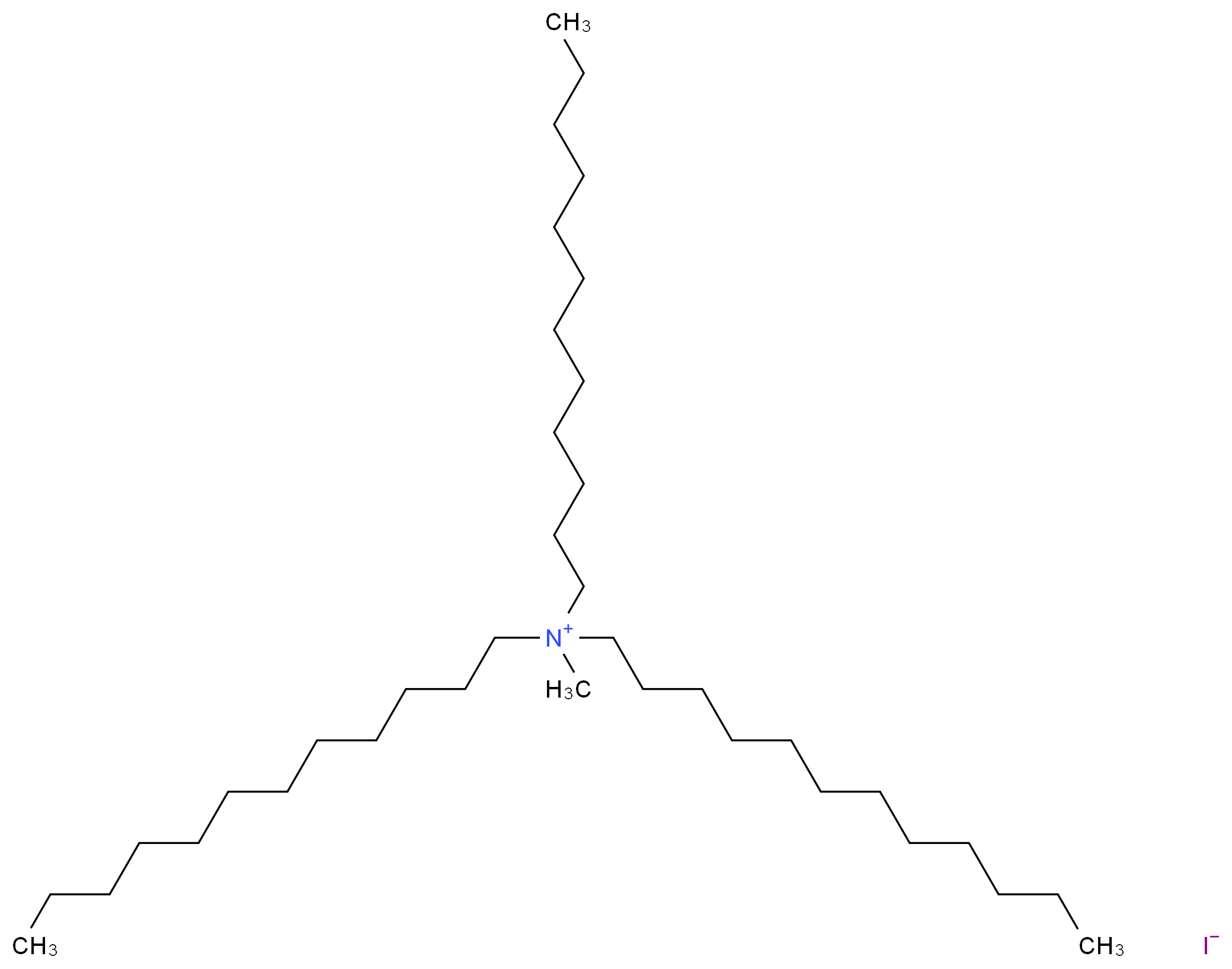 tridodecyl(methyl)azanium iodide_分子结构_CAS_29710-98-3