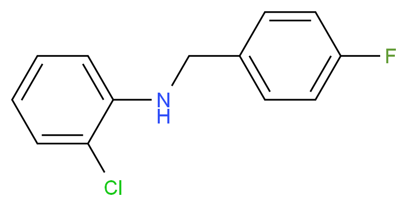 2-chloro-N-[(4-fluorophenyl)methyl]aniline_分子结构_CAS_356531-45-8