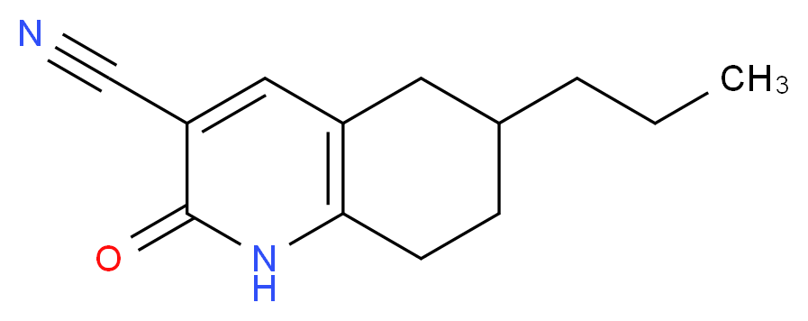 2-oxo-6-propyl-1,2,5,6,7,8-hexahydroquinoline-3-carbonitrile_分子结构_CAS_)