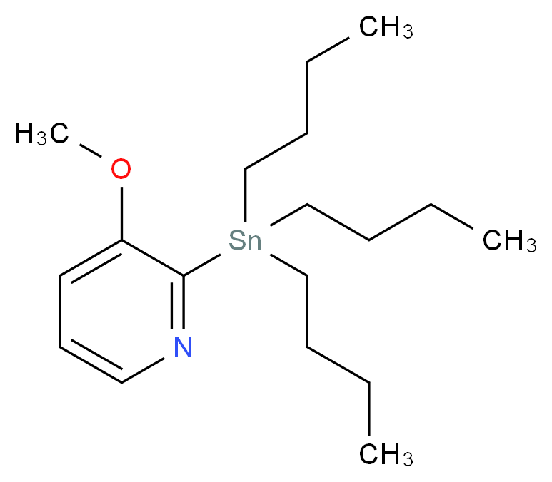 3-methoxy-2-(tributylstannyl)pyridine_分子结构_CAS_1094072-15-7