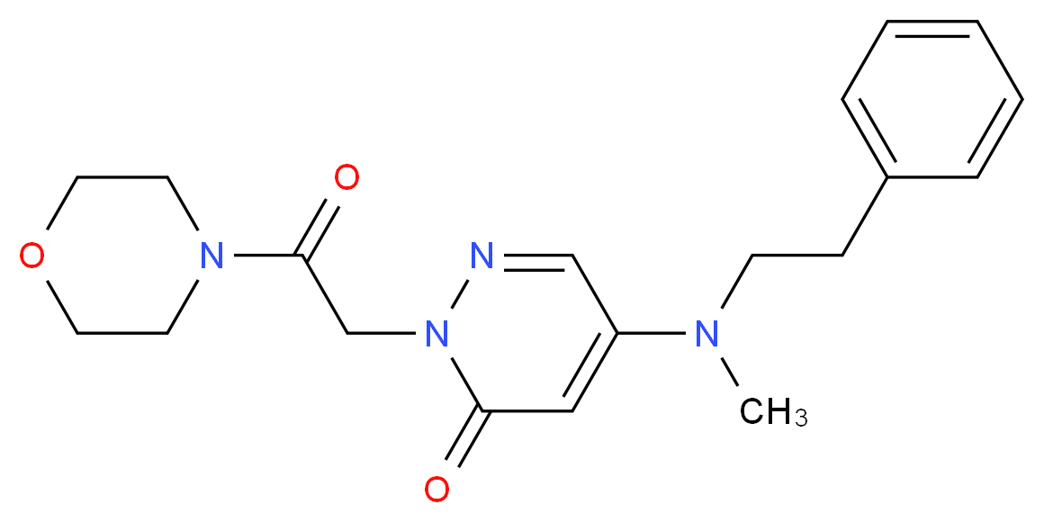 5-[methyl(2-phenylethyl)amino]-2-[2-(4-morpholinyl)-2-oxoethyl]-3(2H)-pyridazinone_分子结构_CAS_)