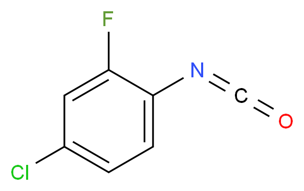4-Chloro-2-fluoro-1-isocyanatobenzene_分子结构_CAS_51163-28-1)