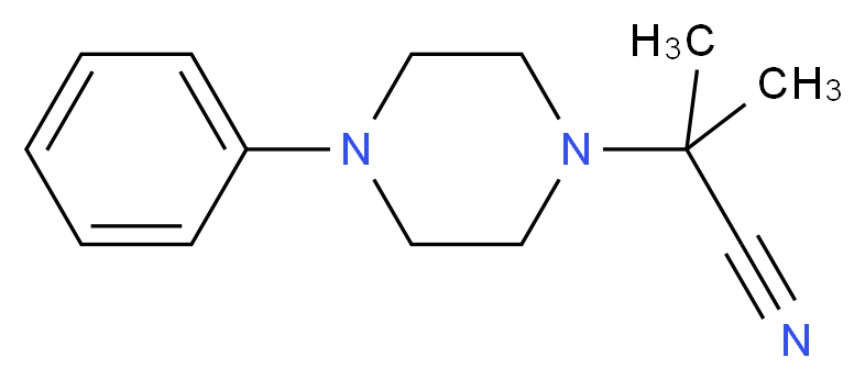 2-Methyl-2-(4-phenylpiperazino)propanenitrile_分子结构_CAS_92326-91-5)