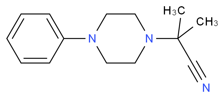 2-methyl-2-(4-phenylpiperazin-1-yl)propanenitrile_分子结构_CAS_92326-91-5