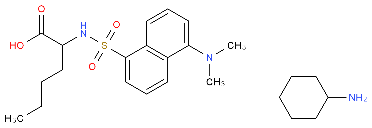 2-[5-(dimethylamino)naphthalene-1-sulfonamido]hexanoic acid; cyclohexanamine_分子结构_CAS_84540-65-8