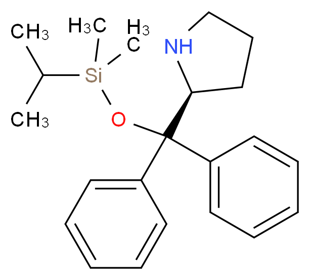 (2S)-2-({[dimethyl(propan-2-yl)silyl]oxy}diphenylmethyl)pyrrolidine_分子结构_CAS_864466-71-7
