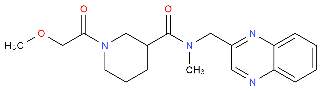 1-(methoxyacetyl)-N-methyl-N-(2-quinoxalinylmethyl)-3-piperidinecarboxamide_分子结构_CAS_)