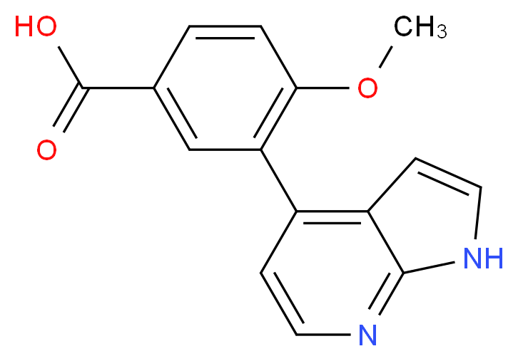 4-methoxy-3-(1H-pyrrolo[2,3-b]pyridin-4-yl)benzoic acid_分子结构_CAS_)