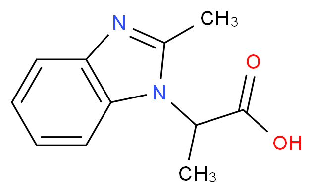2-(2-methyl-1H-benzimidazol-1-yl)propanoic acid_分子结构_CAS_753489-92-8)