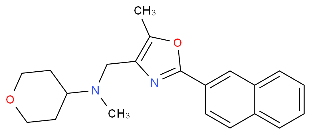 N-methyl-N-{[5-methyl-2-(2-naphthyl)-1,3-oxazol-4-yl]methyl}tetrahydro-2H-pyran-4-amine_分子结构_CAS_)
