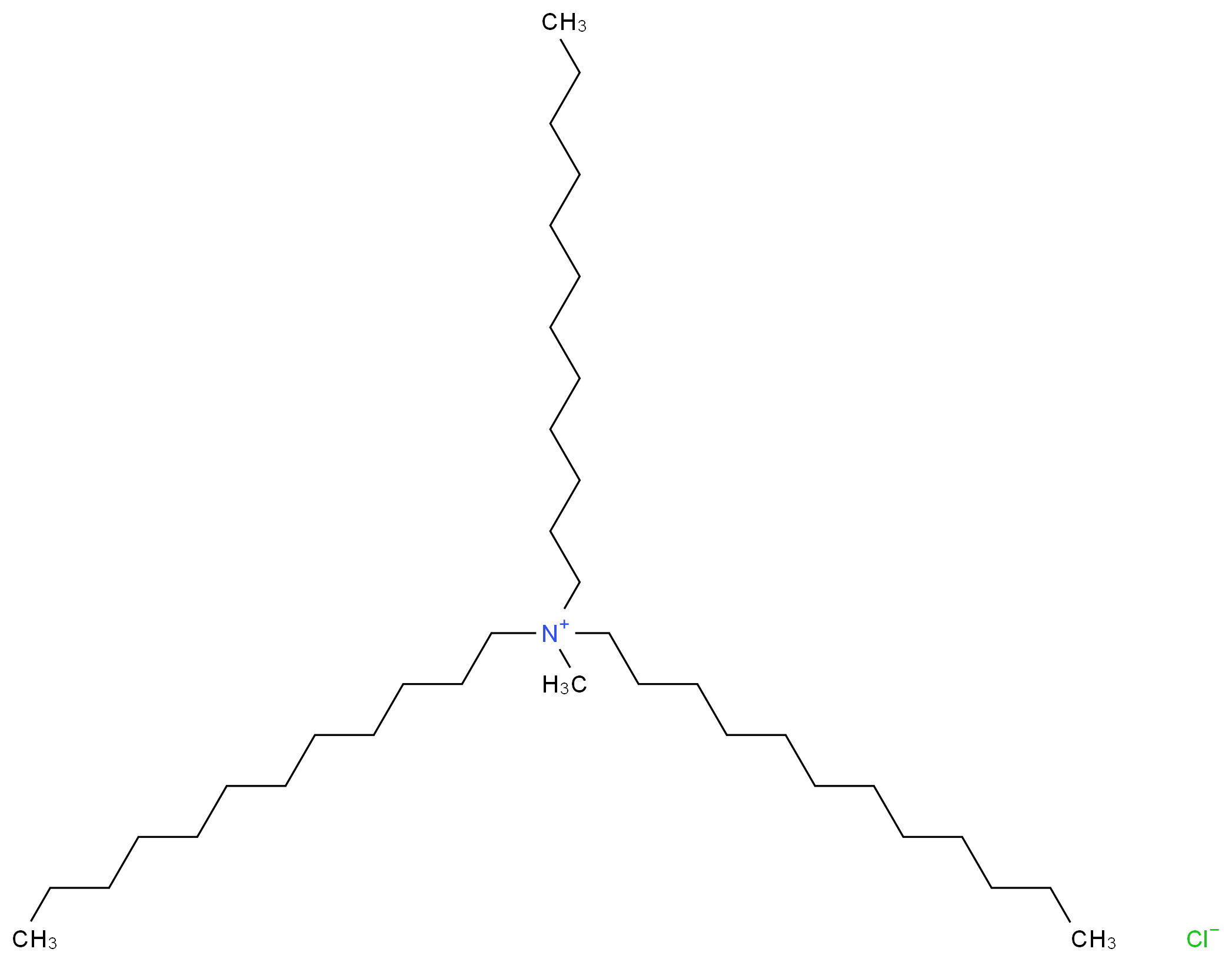 tridodecyl(methyl)azanium chloride_分子结构_CAS_7173-54-8