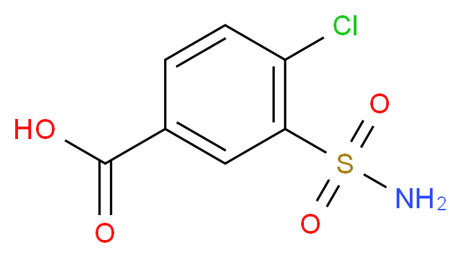 4-氯-3-磺酰胺基苯甲酸_分子结构_CAS_1205-30-7)