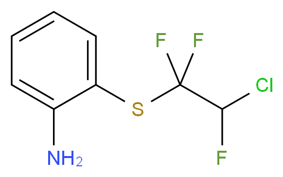 2-(2-氯-1,1,2-三氟乙硫基)苯胺_分子结构_CAS_81029-02-9)