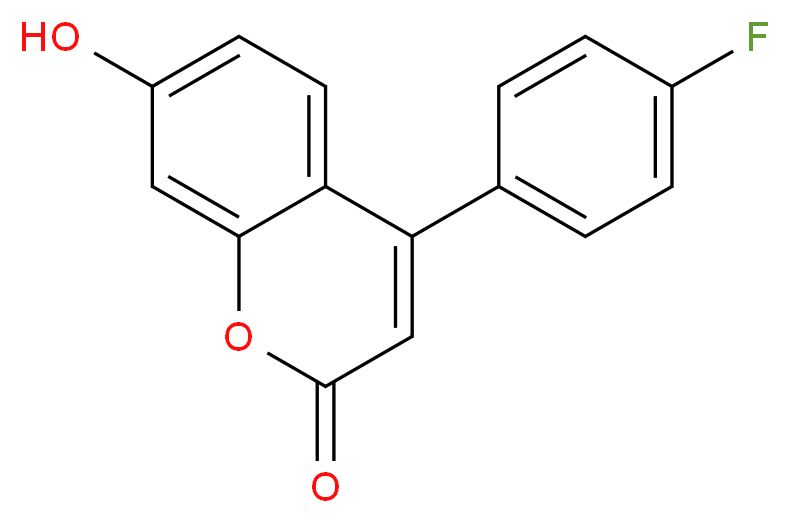 4-(4-Fluorophenyl)-7-hydroxy-2H-chroMen-2-one_分子结构_CAS_850881-86-6)