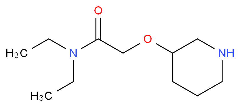 N,N-二乙基-2-(3-哌啶氧基)乙酰胺_分子结构_CAS_902836-74-2)