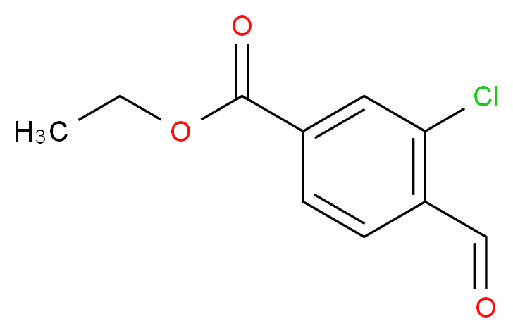 Ethyl 3-chloro-4-formylbenzoate_分子结构_CAS_908248-02-2)