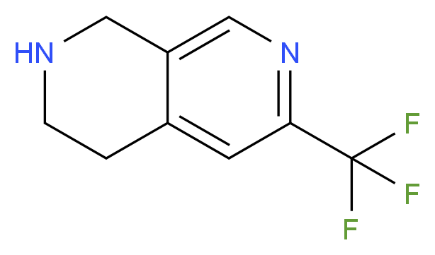 6-(trifluoromethyl)-1,2,3,4-tetrahydro-2,7-naphthyridine_分子结构_CAS_1196155-32-4