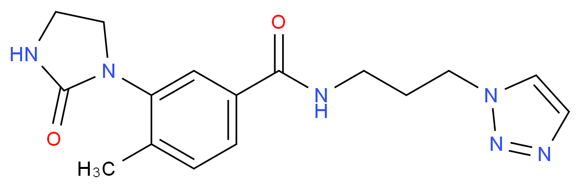 4-methyl-3-(2-oxo-1-imidazolidinyl)-N-[3-(1H-1,2,3-triazol-1-yl)propyl]benzamide_分子结构_CAS_)