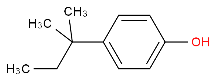 4-(2-methylbutan-2-yl)phenol_分子结构_CAS_80-46-6