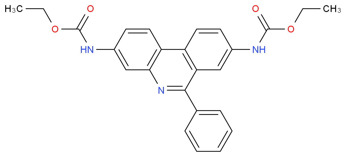 N,N'-(6-Phenylphenanthridine-3,8-diyl)-bis-ethyl Carbamate_分子结构_CAS_62895-39-0)