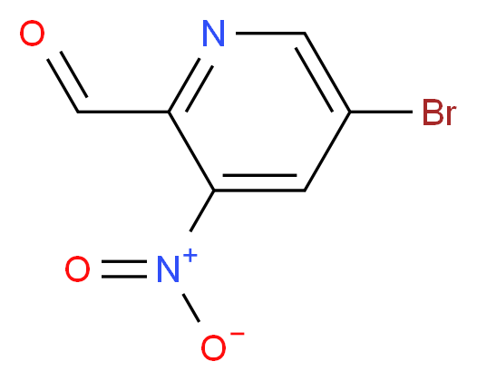 5-bromo-3-nitropyridine-2-carbaldehyde_分子结构_CAS_1086838-46-1