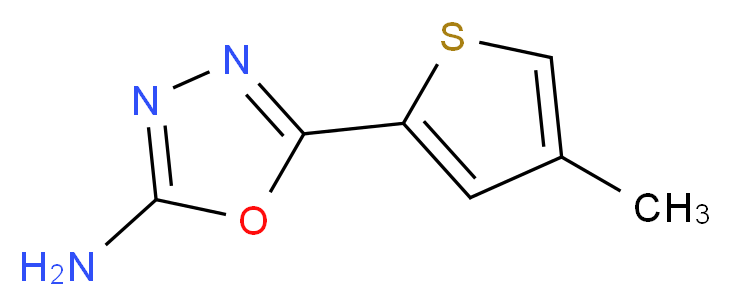 5-(4-methylthiophen-2-yl)-1,3,4-oxadiazol-2-amine_分子结构_CAS_1219827-55-0