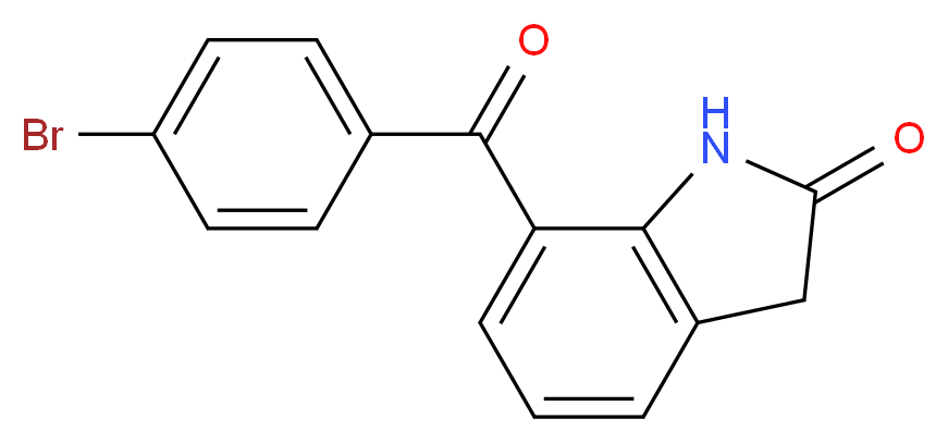 7-(4-bromobenzoyl)-2,3-dihydro-1H-indol-2-one_分子结构_CAS_91713-91-6