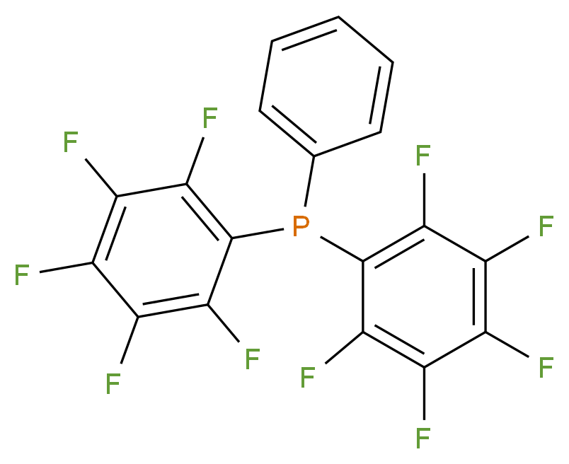 bis(pentafluorophenyl)(phenyl)phosphane_分子结构_CAS_5074-71-5