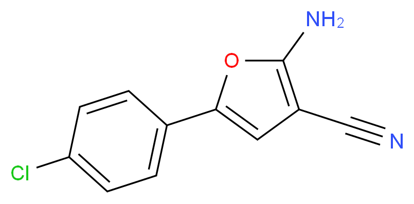 2-amino-5-(4-chlorophenyl)furan-3-carbonitrile_分子结构_CAS_26454-85-3