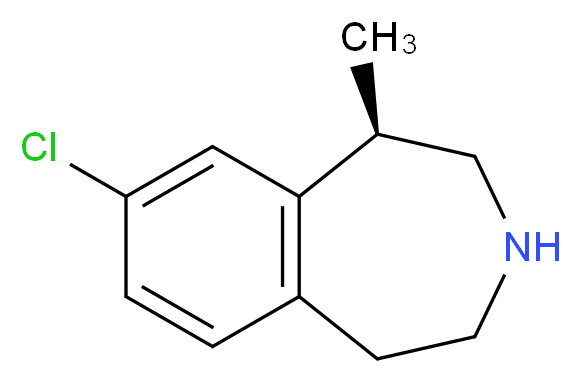 (1R)-8-chloro-1-methyl-2,3,4,5-tetrahydro-1H-3-benzazepine_分子结构_CAS_616202-92-7