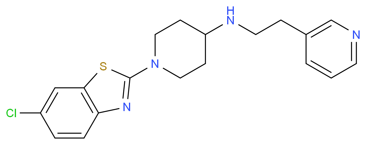 1-(6-chloro-1,3-benzothiazol-2-yl)-N-(2-pyridin-3-ylethyl)piperidin-4-amine_分子结构_CAS_)