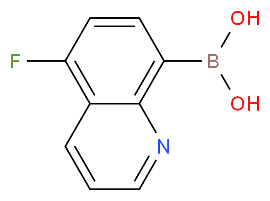 (5-fluoro-8-quinolinyl)boronic acid_分子结构_CAS_1072951-45-1)