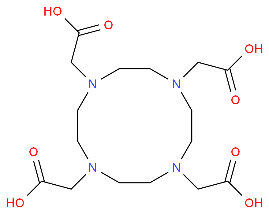 2-[4,7,10-tris(carboxymethyl)-1,4,7,10-tetraazacyclododecan-1-yl]acetic acid_分子结构_CAS_60239-18-1