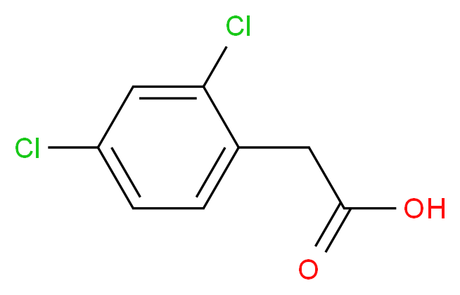 2-(2,4-dichlorophenyl)acetic acid_分子结构_CAS_19719-28-9