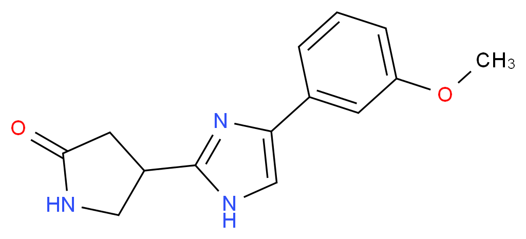4-[4-(3-methoxyphenyl)-1H-imidazol-2-yl]-2-pyrrolidinone_分子结构_CAS_)