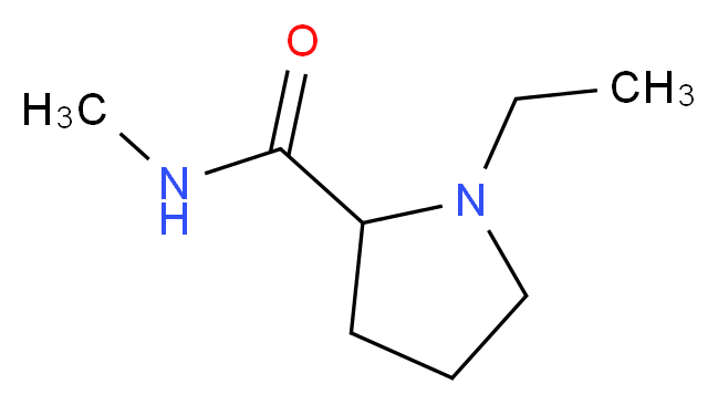 1-ethyl-N-methylpyrrolidine-2-carboxamide_分子结构_CAS_107599-38-2