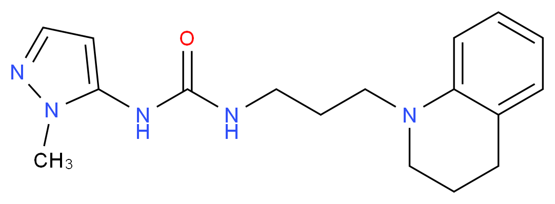 N-[3-(3,4-dihydroquinolin-1(2H)-yl)propyl]-N'-(1-methyl-1H-pyrazol-5-yl)urea_分子结构_CAS_)