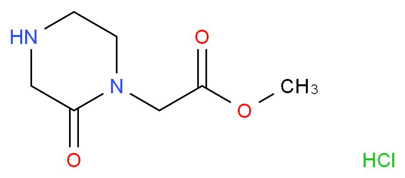 Methyl (2-oxopiperazin-1-yl)acetate hydrochloride_分子结构_CAS_32705-79-6)