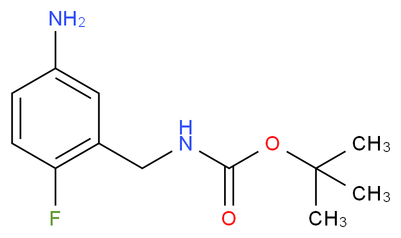 tert-butyl N-[(5-amino-2-fluorophenyl)methyl]carbamate_分子结构_CAS_209899-48-9