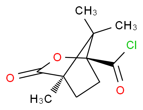 (1S,4R)-4,7,7-trimethyl-3-oxo-2-oxabicyclo[2.2.1]heptane-1-carbonyl chloride_分子结构_CAS_39637-74-6