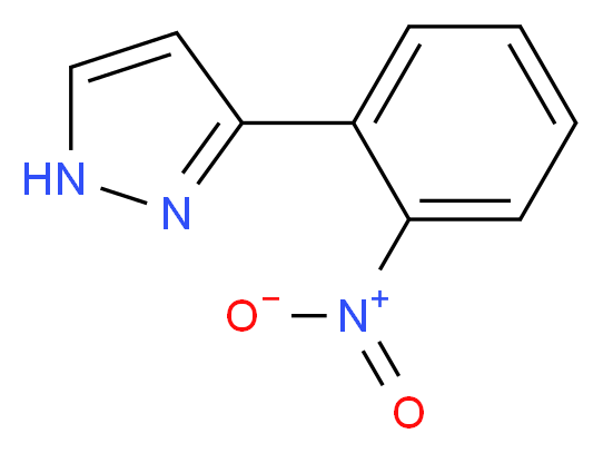 3-(2-Nitro-phenyl)-1H-pyrazole_分子结构_CAS_59844-05-2)