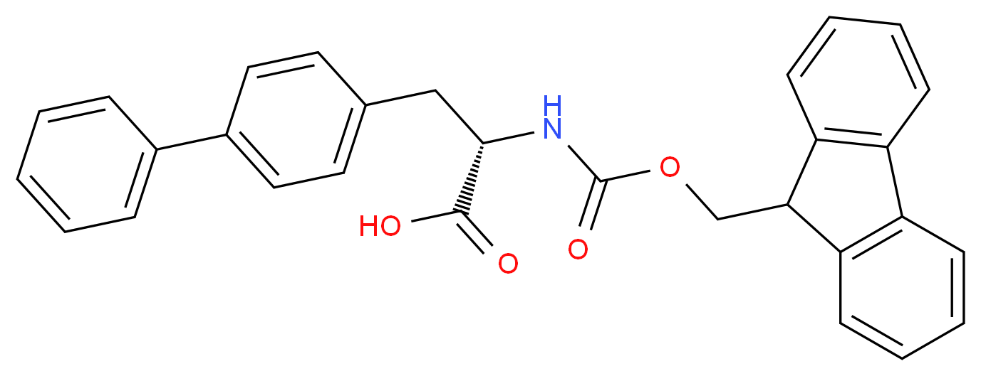 (2S)-2-{[(9H-fluoren-9-ylmethoxy)carbonyl]amino}-3-(4-phenylphenyl)propanoic acid_分子结构_CAS_205526-38-1