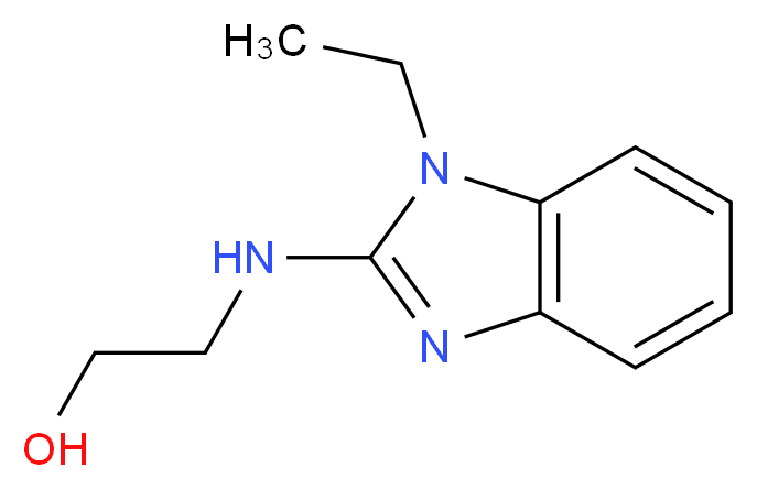 2-[(1-ethyl-1H-1,3-benzodiazol-2-yl)amino]ethan-1-ol_分子结构_CAS_86978-98-5