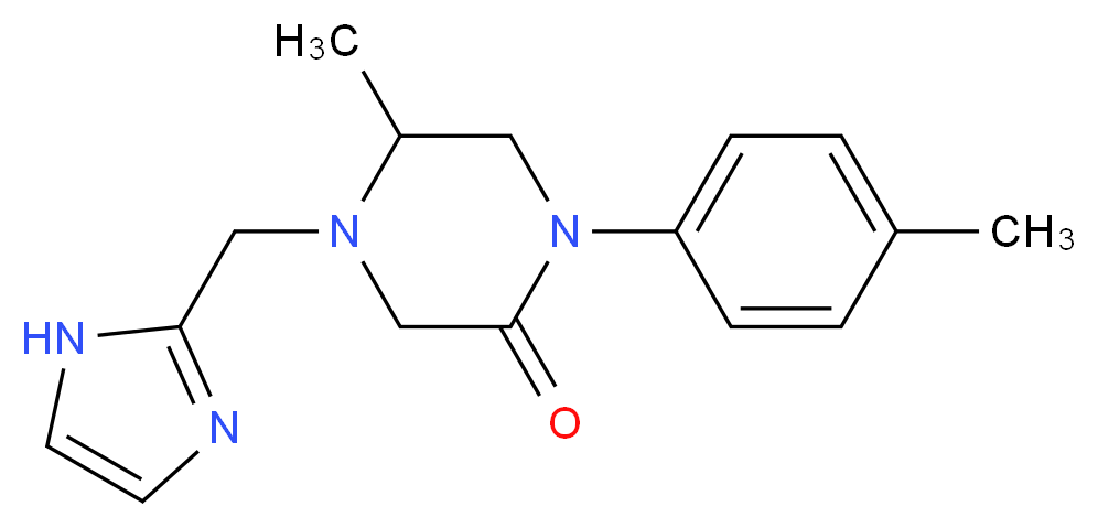 4-(1H-imidazol-2-ylmethyl)-5-methyl-1-(4-methylphenyl)-2-piperazinone_分子结构_CAS_)