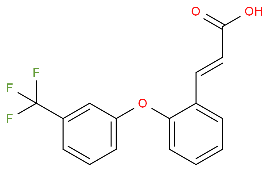 3-{2-[3-(Trifluoromethyl)phenoxy]phenyl}-acrylic acid_分子结构_CAS_)