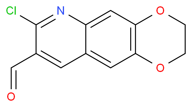 7-Chloro-2,3-dihydro-[1,4]dioxino[2,3-g]quinoline-8-carbaldehyde_分子结构_CAS_)