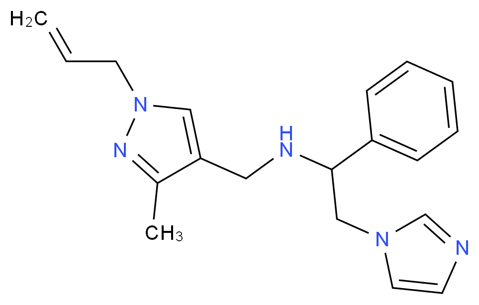 N-[(1-allyl-3-methyl-1H-pyrazol-4-yl)methyl]-2-(1H-imidazol-1-yl)-1-phenylethanamine_分子结构_CAS_)
