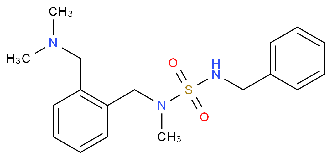 N'-benzyl-N-{2-[(dimethylamino)methyl]benzyl}-N-methylsulfamide_分子结构_CAS_)